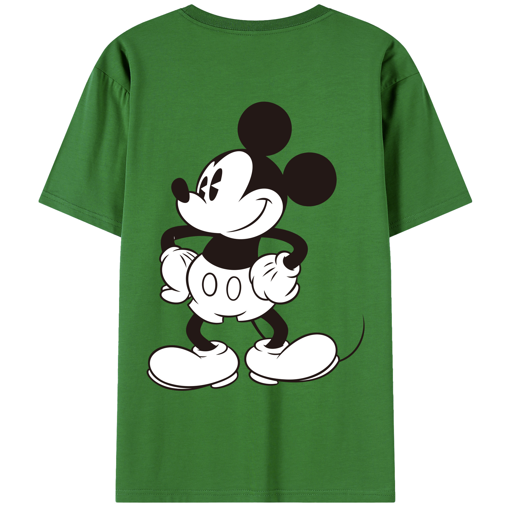 ミッキーマウス Mickey Mouse レディース半袖Tシャツ(バックプリント)